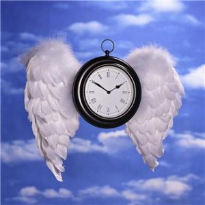 Winged Clock represents time management tips